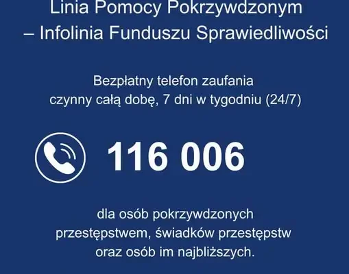 Ogólnopolska Linia Pomocy Pokrzywdzonym – wsparcie 24/7 pod numerem 116 006