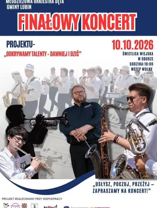 Muzyczne święto w Oborze – finałowy koncert Młodzieżowej Orkiestry Dętej Gminy Lubin