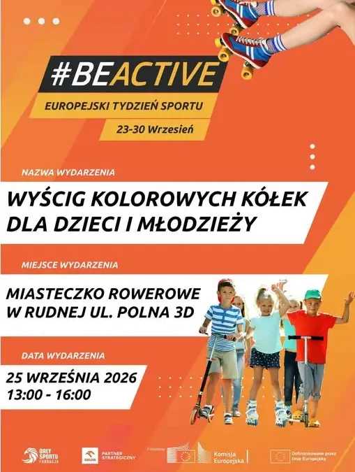Wyścig Kolorowych Kółek w Rudnej – sportowa zabawa dla dzieci i młodzieży