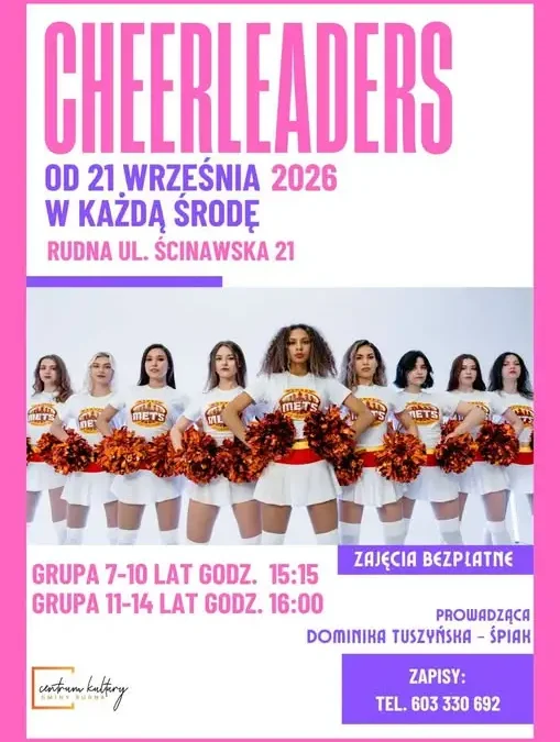Rudna stawia na cheerleading – dziś pierwsze zajęcia w Centrum Kultury