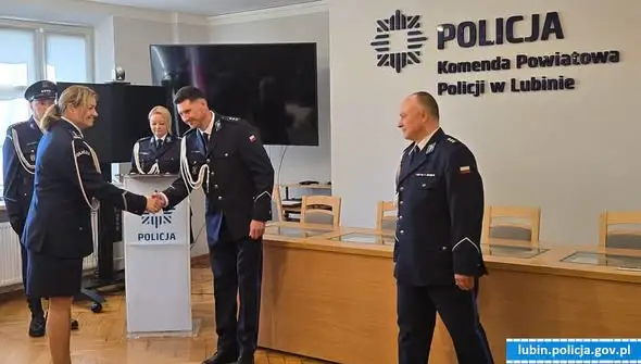 Komisarz Paweł Urbanowski nowym zastępcą komendanta policji w Lubinie