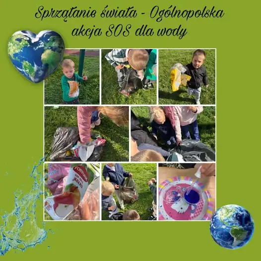 Przedszkolaki z Osieka sprzątały świat pod hasłem „SOS dla wody!”