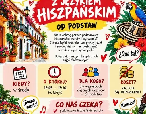 Bezpłatne zajęcia z hiszpańskiego w szkole – startują w każdą środę