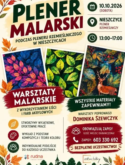 Plener malarski w Nieszczycach – zostały ostatnie miejsca!