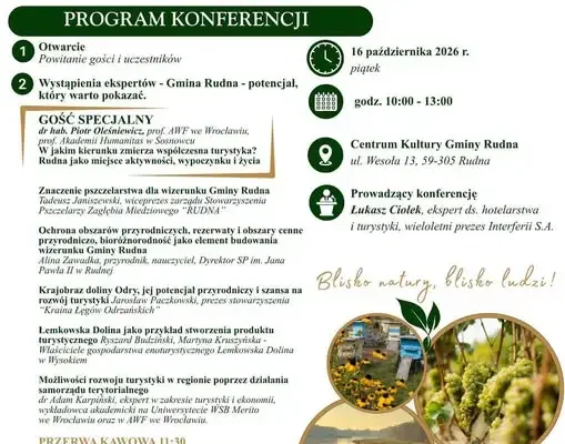 Gmina Rudna zaprasza na konferencję o potencjale i przyszłości gminy