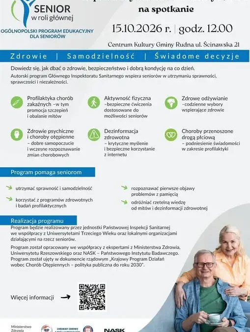 Spotkanie dla seniorów w Rudnej: zdrowie, bezpieczeństwo i świadome decyzje