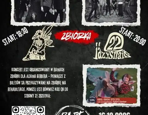 Charytatywny koncert rockowy w Lubinie. Zagrajmy razem dla Adama Gerbera