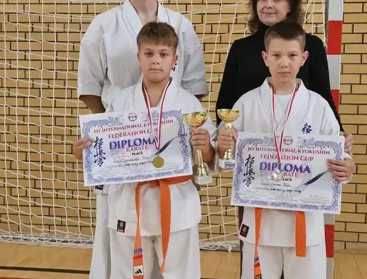 Uczniowie z Łubina Kościelnego z medalami na I Międzynarodowym Pucharze Kyokushin