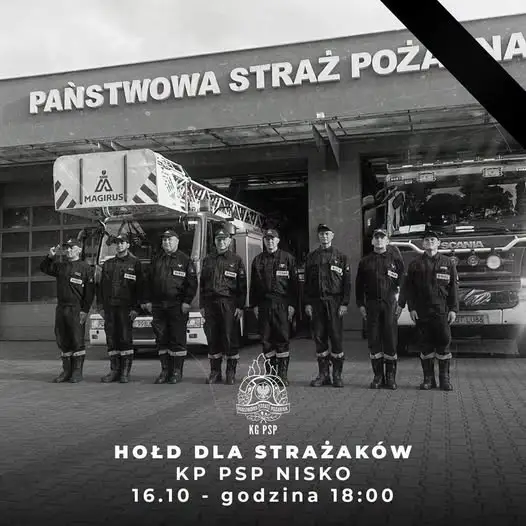 Strażacy w całym kraju oddają hołd kolegom z Niska. Sygnały o 18:00