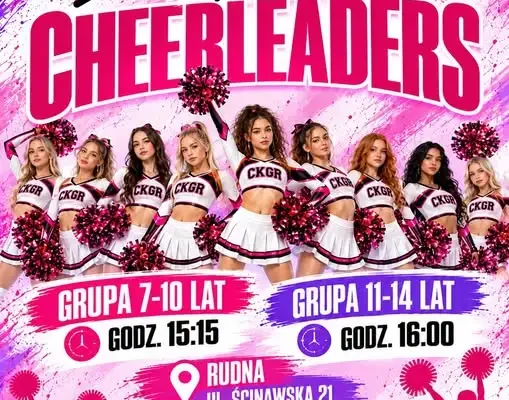 Bezpłatne zajęcia cheerleaders w Rudnej – tańce, pompony i dobra zabawa