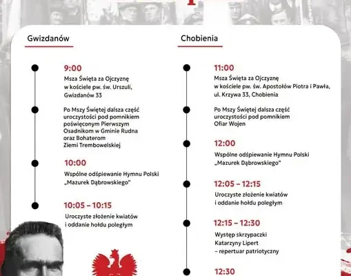 Gmina Rudna zaprasza na obchody 108. rocznicy odzyskania niepodległości