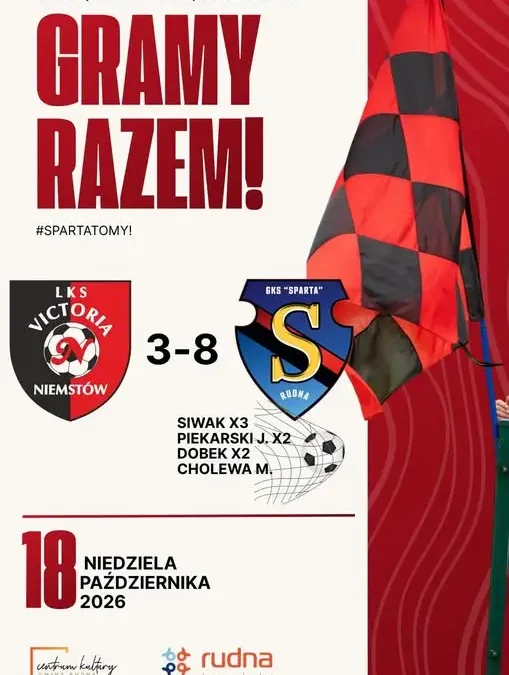 Sparta II Rudna rozgromiła Victorię Niemstów 8:3 w wyjazdowym meczu