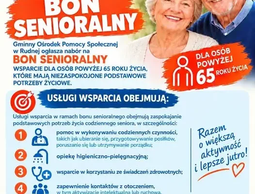 Bon Senioralny w Rudnej: nabór wniosków tylko do 30 października